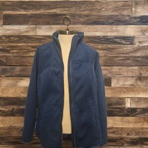 L.L. Bean Blue Zip Up Sweater with Plush Fleece